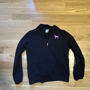 Victoria's Secret PINK Black Pullover with Pink Logo Tag